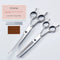 7.0-inch double-tailed curved scissors + double-tailed dental scissors + row comb + scissors cloth